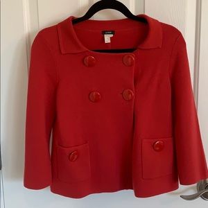 J Crew Coral Sweater Jacket